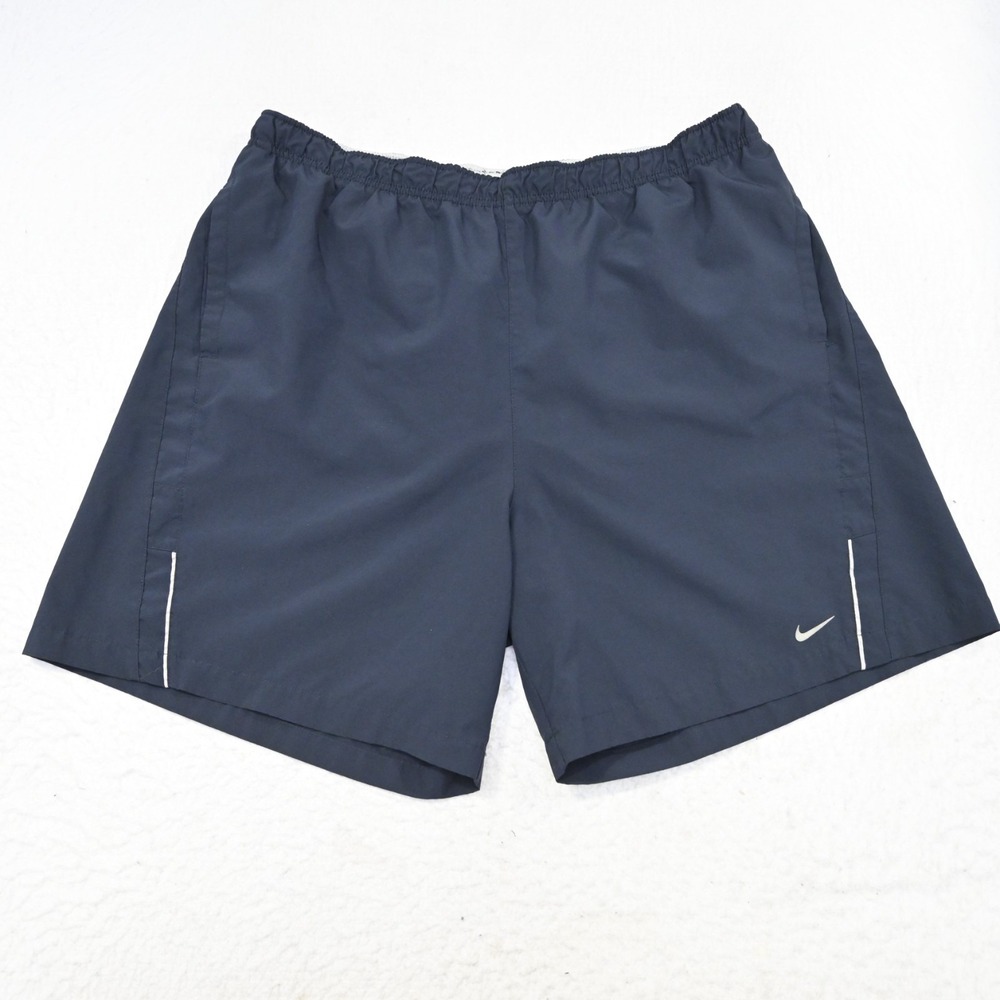 Nike Running Gym‎ Shorts Blue Dri Fit Performance Lined W/ Pockets Mens 2XL 7"